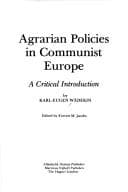 Tapa de Agrarian Policies in Communist Europe (Studies in European & Soviet Russian Agrarian Policy)