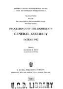 Tapa de Transactions of the International Astronomical Union (International Astronomical Union Transactions)