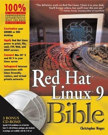 Tapa de Red Hat Linux 9 Bible