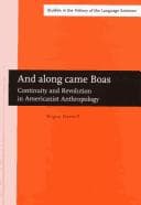 Tapa de And Along Came Boas (Studies in the History of the Language Sciences)