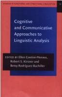 Tapa de Cognitive and Communicative Approaches to Linguistic Analysis