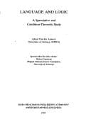 Tapa de Language and Logic (Pragmatics & Beyond, Companion Series)
