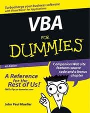 Tapa de VBA for Dummies