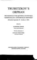 Tapa de Trubetzkoy's Orphan : Proceedings of the Montréal Roundtable on Morphonology