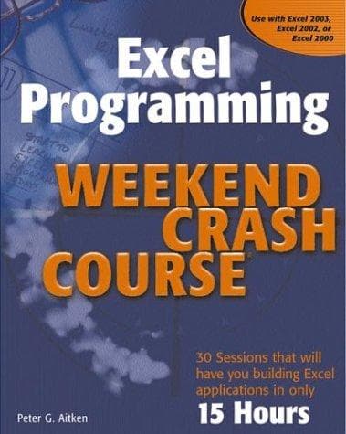 Tapa de Excel Programming Weekend Crash Course