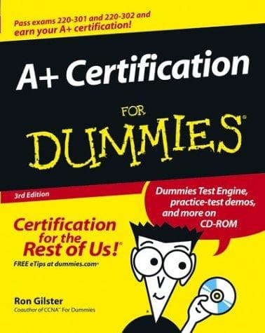 Tapa de A+ Certification for Dummies