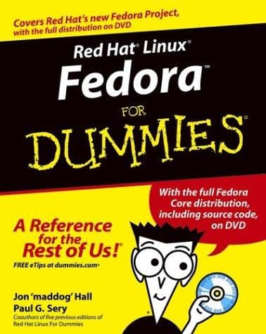 Tapa de Red Hat Linux Fedora for dummies