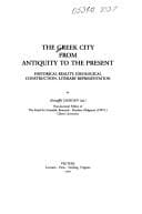 Tapa de The Greek City from Antiquity to Present