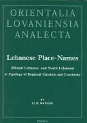Tapa de Lebanese Place-Names: Mount Lebanon and North Lebanon