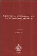 Tapa de Repertorium van de documenten in het archief Monseigneur Willy Onclin