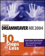 Tapa de Dreamweaver MX 2004 in 10 Steps or Less