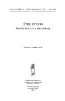 Tapa de Etre Et Don