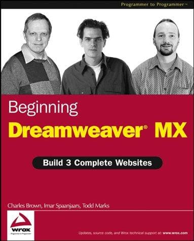 Tapa de Beginning Dreamweaver MX