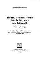 Tapa de Histoire, mémoire, identité dans la littérature non fictionnelle
