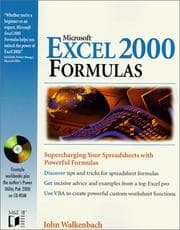 Tapa de Microsoft Excel 2000 formulas