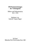 Tapa de Ns-Presseanweisungen Der Vorkriegszeit, 1934