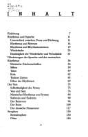 Tapa de Rhythmus und Sprache im deutschen Gedicht