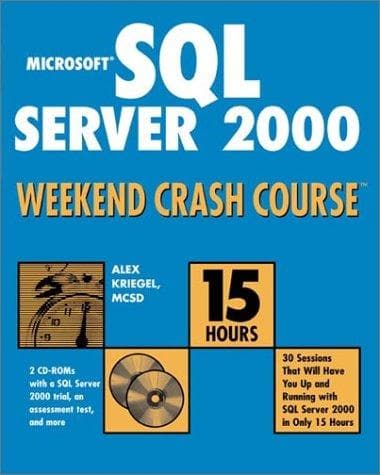 Tapa de Microsoft SQL Server 2000 Weekend Crash Course