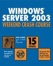 Tapa de Windows Server 2003 Weekend Crash Course