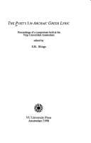 Tapa de The Poet's I in Archaic Greek Lyric