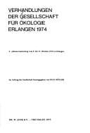 Tapa de Verhandlungen der Gesellschaft für Ökologie, Erlangen, 1974: 4
