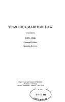 Tapa de Yearbook Maritime Law