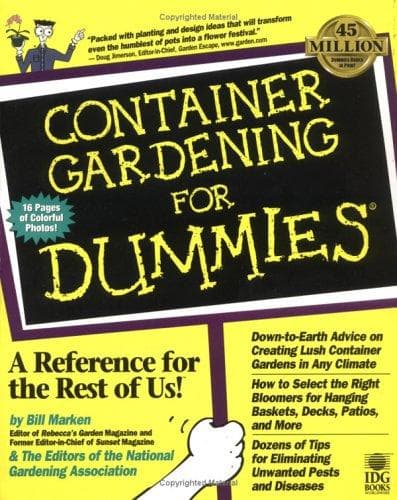 Tapa de Container gardening for dummies