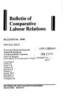 Tapa de Economic Restructuring and Industrial Relations in Industrialised Countries (Bulletin of Comparative Labour Relations 20)