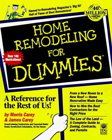 Tapa de Home remodeling for dummies