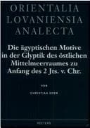 Tapa de Die Dgyptischen Motive in Der Glyptik Des Vstlichen Mittelmeerraumes Zu Anfang Des 2. Jts. V. Chr.