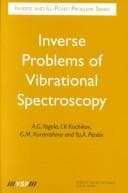 Tapa de Inverse Problems of Vibrational Spectroscopy