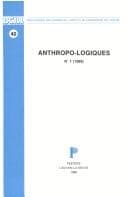 Tapa de Anthropo-logiques 1(1988)