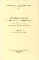 Tapa de Concile Vatican II  et Eglise contemporaine. IV. Inventaire des Fonds J. Dupont et B. Olivier