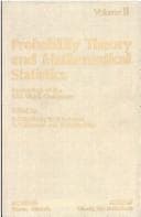 Tapa de Probability Theory And Mathematical Statistics