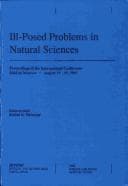 Tapa de Ill-posed Problems in Natural Sciences