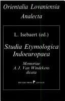 Tapa de Studia Etymologica Indoeuropaea. Memoriae A.J. Van Windekens Dicata.