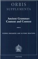Tapa de Ancient Grammar