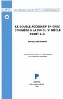 Tapa de Le double accusatif en grec d'Homère à la fin du Ve siècle avant J.-C