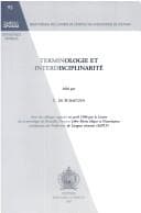 Tapa de Terminologie Et Interdisciplinarite