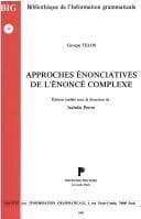 Tapa de Approches énonciatives de l'énoncé complexe