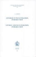 Tapa de Liturgie et inculturation. Introduction. Liturgy and Inculturation. Introduction