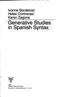 Tapa de Generative Studies in Spanish Syntax