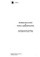 Tapa de Higher Education and Public Administration