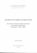 Tapa de Historical patterns of globalization