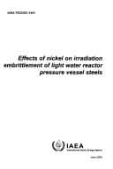Tapa de Effects of nickel on irradiation embrittlement of light water reactor pressure vessel Steels