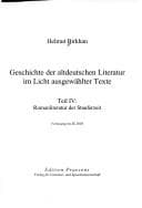 Tapa de Geschichte der altdeutschen Literatur im Licht ausgewählter Texte 4. Romanliteratur der Stauferzeit