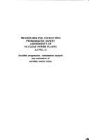 Tapa de Procedures for Conducting Probabilistic Safety Assessments of Nuclear Power Plants : Accident Progression, Containment Analysis and Estimation of Accident Source Terms