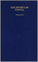 Tapa de The Jewish Law Annual