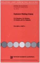 Tapa de Explosion Welding Criteria