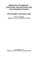 Tapa de Römische Inschriften - Neufunde, Neulesungen und Neuinterpretationen